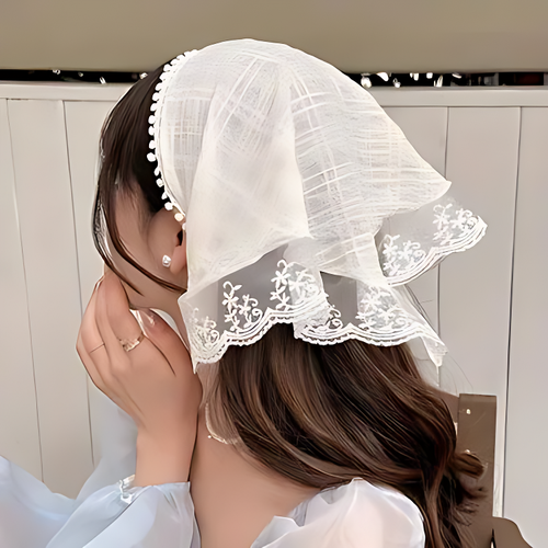 تل اسکارفی پارچه ای لبه گیپوری