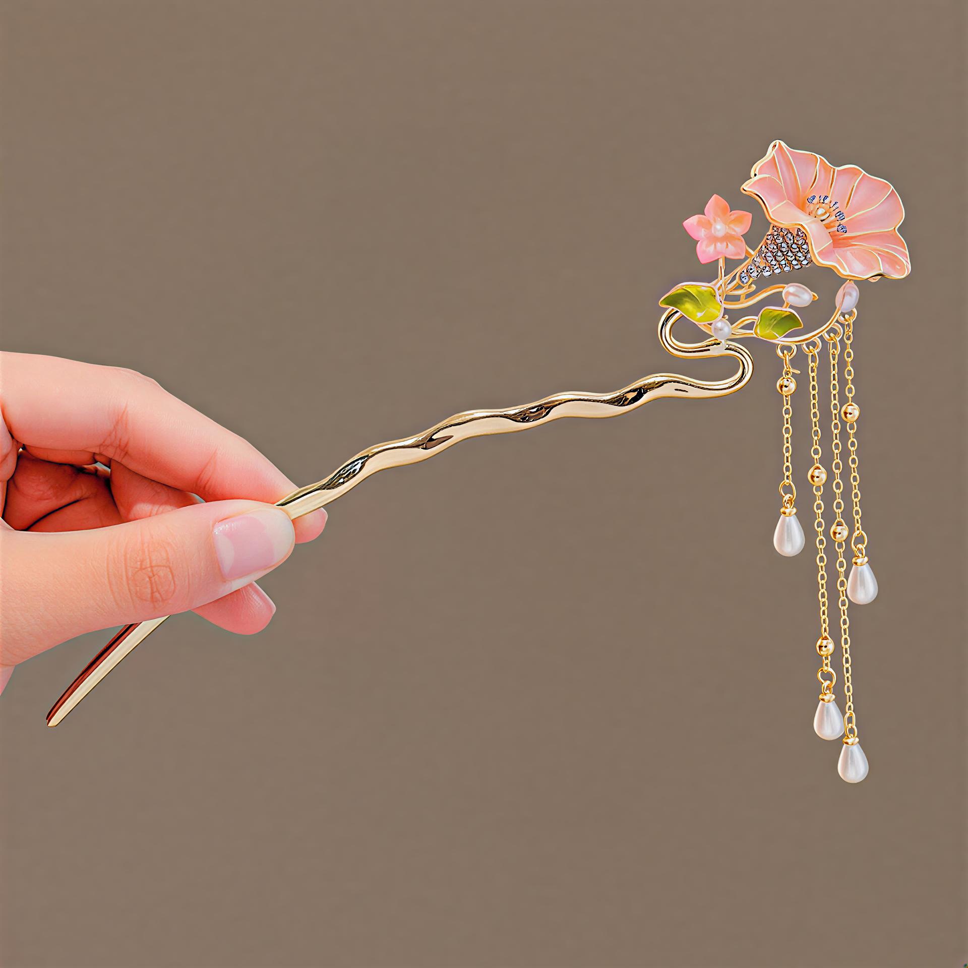 کانزاشی فلزی گل شیپوری برند زایا اویز دار