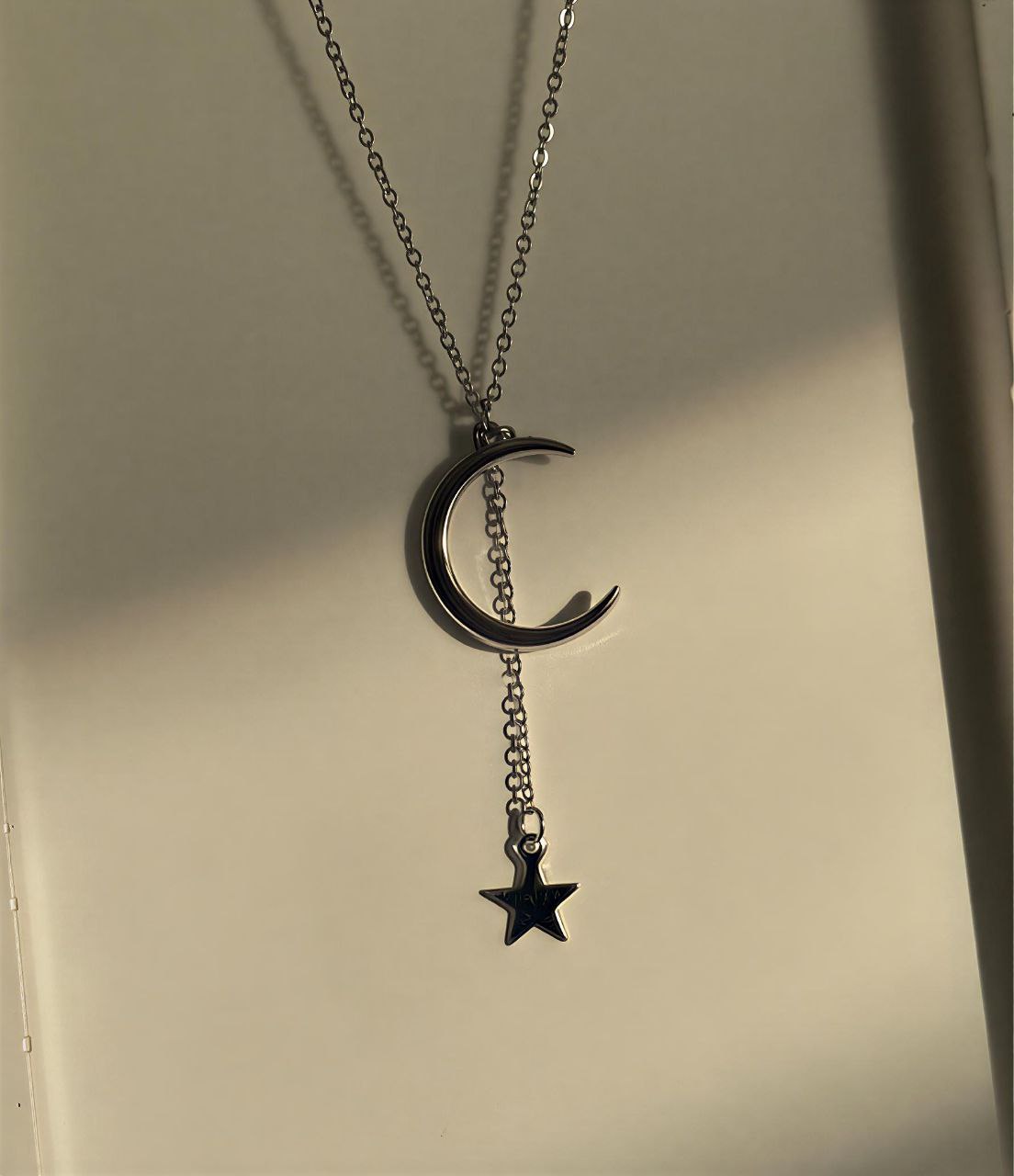 گردنبند ماه و ستاره استیل