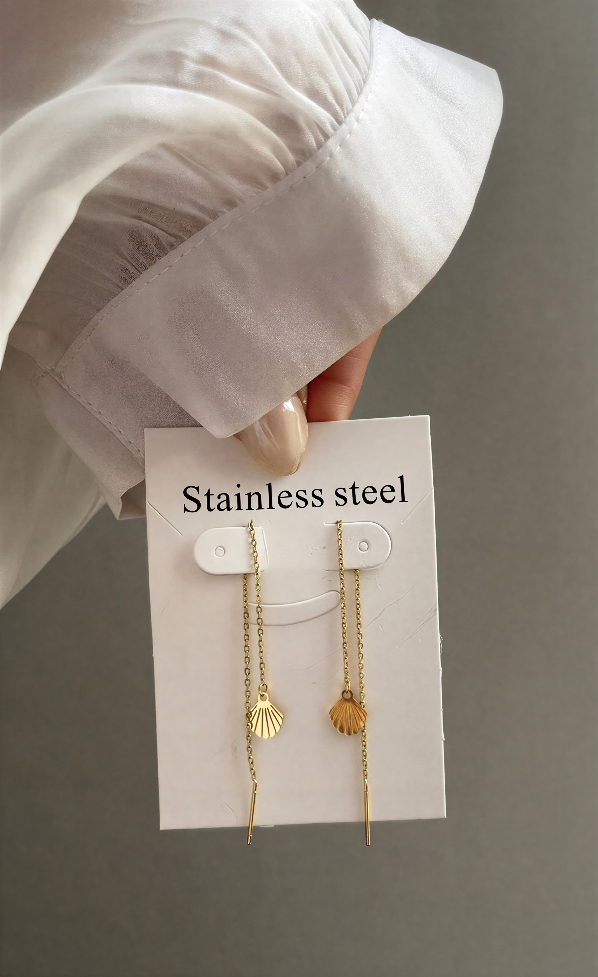 گوشواره پاپیون و صدف