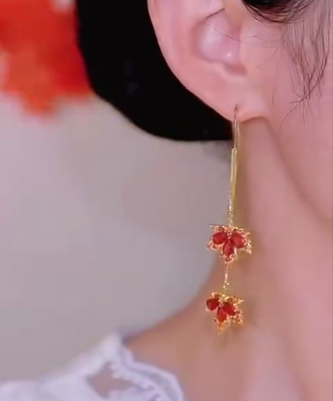 گوشواره برگ افرا